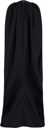 Duran Lantink Abito lungo con scollo drappeggiato - Nero