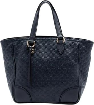 Gucci Pre-owned The Bree Tote Bag - Dames - Vintage Shopper - Blauw - ONE Size - Leer - Vintage