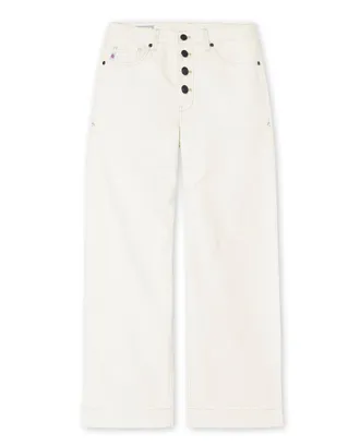 Stio | Womens Rivet Wide Leg Canvas Pant, Size 16 Regular in Mountain Goat