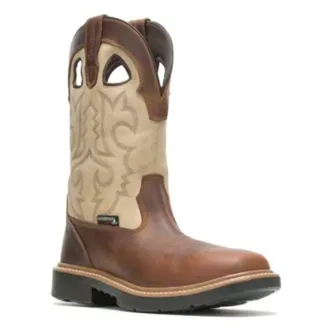 Wolverine Mens Rancher Waterproof Boots In Bone And Cognac