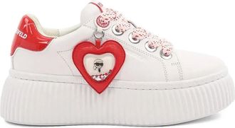 Karl Lagerfeld Sneakers met logobedel - Wit