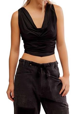 Free People City Nights Cowl Neck Sleeveless Top in Black at Nordstrom Rack, Size Medium