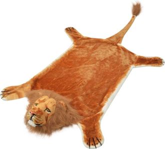 vidaXL Alfombra Afelpada De Le&oacute;n 205 Cm Marr&oacute;n Vidaxl