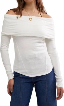 Free People Iris Layering Long Sleeve Top In Ivory