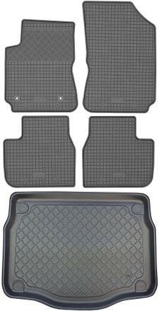 OEM Citro&euml;n C4 Cactus I / C4 Cactus Ii Suv (5 Puertas) De 08.2014 A 03.2018 / 04.2018 Set - Alfombrillas De Goma Para Coche + Alfombrilla Para Maletero