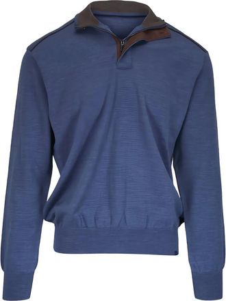 Paul & Shark Maglione in lana con collo rialzato - Blu