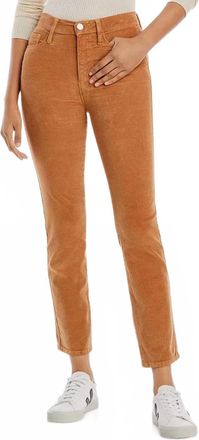 Frame Denim Le Sylvie High Rise Straight Corduroy Jean In Brown