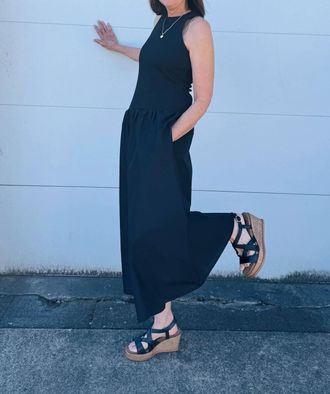 Sanctuary Take Me Away Midi Dress In Black