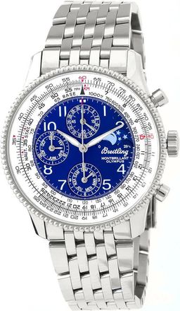 Breitling Montbrilliant Olympus Chronograph Automatic Chronometer Blue Dial Mens Watch A1935012/C667.442A