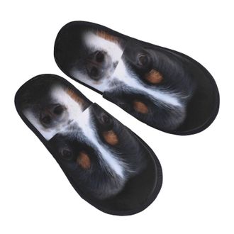 Generic House Slippers Bernese Mountain Dog Warm Fleece Slippers Reusable Anti-Slide Slipper For Indoor Women Home L