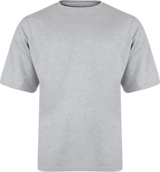 KAM Jeanswear Mens Extra Long Plain T-Shirt-Gray-6XL