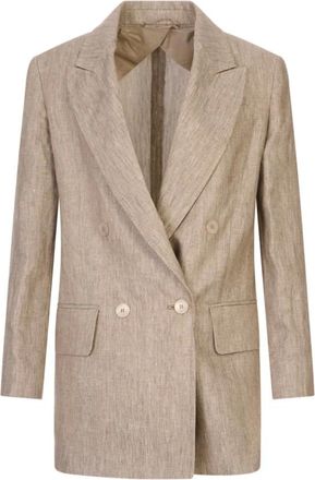 Max Mara Jassen, Dames, Bruin, XS, Katoen, Olimpia Blazer