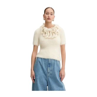 Sunnei Jersey de cuello redondo - Knitwear - Mujer - Beige - M