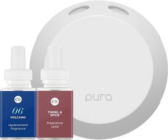 Pura x Capri Blue Volcano & Tinsel & Spice Pura 4 Smart Fragrance Diffuser & Refill Set in Volcano/tinsel & Spice at Nordstrom Rack