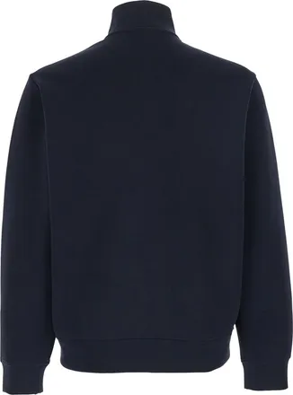 Emporio Armani Mens Sweatshirt High-Neck Blue Cotton Blend Sweatshirts Sweater