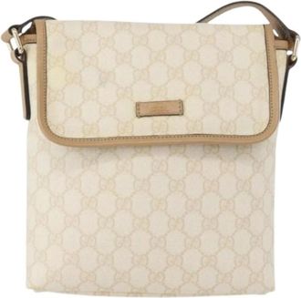 Gucci Pre-owned Cross Body Bags, female, Beige, Size: ONE SIZE Pre-owned Flap messenger