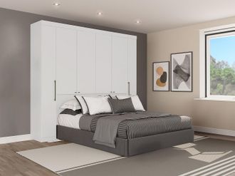 Vente-Unique Armadio a ponte L206 cm Bianco - ANTERO