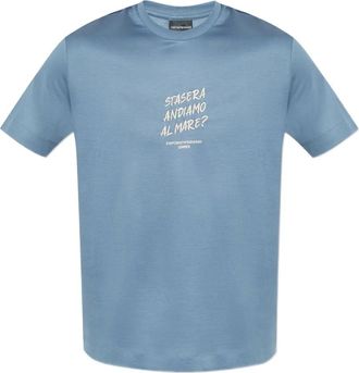 Emporio Armani T-shirt con logo - Blu