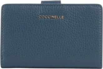Coccinelle Portafoglio Medio - Dames - Portefeuilles - Blauw - ONE Size - Leer - Accessoires