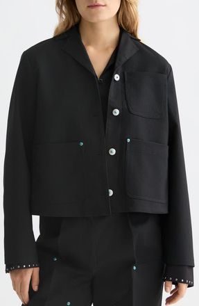 Scotch & Soda Western Trucker Jacket in Meteorite at Nordstrom, Size X-Small