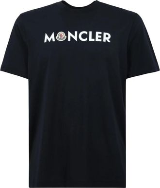 Moncler T-shirts - Heren - T-shirts - Blauw - M - Katoen - Tops