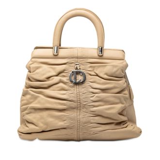 Dior Pre-owned Womens Lambskin Karenina Frame Bag - Nude Leather - One Size