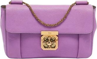 Chlo&eacute; Pre-owned Shoulder Bag - Dames - Pre-owned - Paars - Maat: ONE Size Zijde