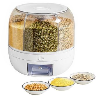 OEM Dispensador Giratorio Para Cereales, Pp Transparente, Para Mesa, Buffet Y Refrigerador