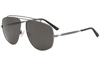 Puma Mens Suede Pu0188S Pilot Sunglasses In Grey / Grey