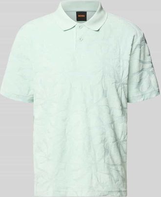 Boss Orange by Hugo Boss BOSS Orange Regular Fit Poloshirt aus Baumwoll-Mix Modell PE_FLOWER in Tuerkis, Gr&ouml;&szlig;e XXXL