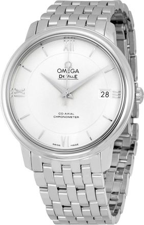 Omega Pre-owned Omega De Ville Prestige Co-Axial Silver Dial Unisex Watch 424.10.37.20.02.001