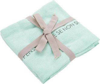 KASANOVA Set 2 tovaglioli 40x40 cm scritta Quotes verde