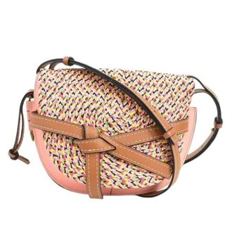 Loewe Borsa a tracolla in rafia Pre-owned - - Pre-owned - Donna - Rosa - ONE SIZE