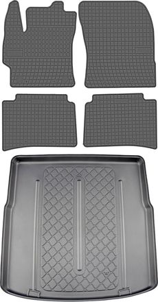 OEM Toyota Corolla Xii E210 Kombi Desde Marzo De 2019. Juego: Alfombrillas De Goma Para Coche + Alfombrilla Para Maletero