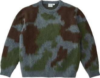 Gramicci Mohair Jungle Digicamo Sweater - Heren - Ronde hals truien - Veelkleurig - M - Truien & Vesten