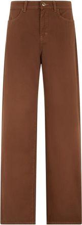 Max Mara Broeken - Dames - Straight fit broeken - Bruin - 2XS - Broeken