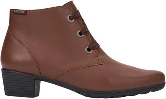 Mephisto Hazelbruine Dames Enkellaars - Dames - Laarzen met Hak - Bruin - 37 EU - Leer - Schoenen