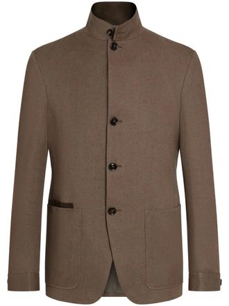 Ermenegildo Zegna Oasi Lino Il Conte Jacket - Brown