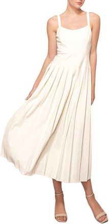 Melloday Pleated Sundress in Ivory at Nordstrom, Size X-Small