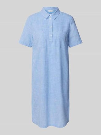 Tom Tailor Blusenkleid aus reiner Baumwolle in Hellblau, Gr&ouml;&szlig;e 36