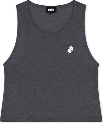 Dalix Ghost Lightweight Flowy Crop Tank in Charcoal at Nordstrom, Size Xx-Large