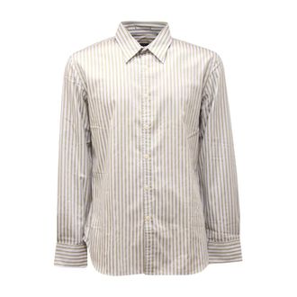 Paul Smith Strepen Overhemd - Heren - Casual Overhemden - Groen - M - Katoen - Overhemden