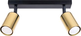 Sollux Lighting Lámpara de techo oro negro acero alt. 19