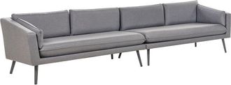 Beliani Modern Outdoor Garden Sofa Upholstered 4 Seater uv Resistant Grey Loretello