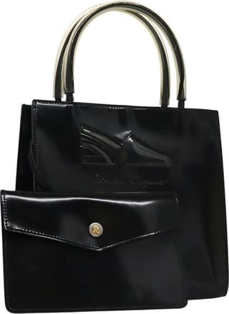Ferragamo Shopper Tote Patent Leather Patent_Leather Tote Bag Bag (Pre-Owned)