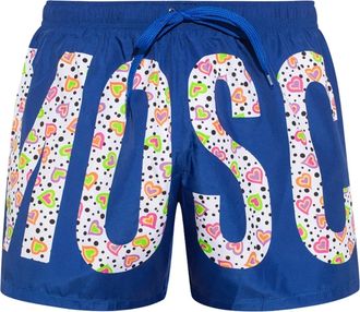 Moschino Heren Bloemenlogo Zwembroek (Felblauw)