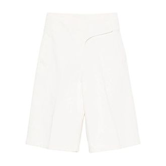 Ami Bermuda shorts met riem - Dames - Korte Broeken - Beige - W26 - Katoen - Korte Broeken