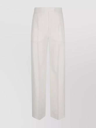 Alexander McQueen wide leg wool gabardine trousers