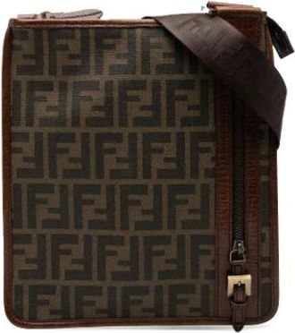 Fendi Pre-owned Cross Body Bags, female, Brown, Size: ONE SIZE Pre-owned Fabric Crossbody Bag