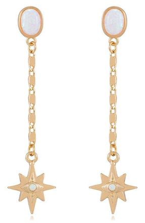 Ettika Opal Star Linear Drop Earrings at Nordstrom